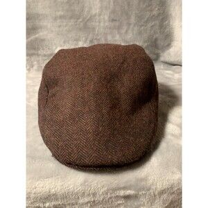 Stetson Brown Herringbone Flat Cap